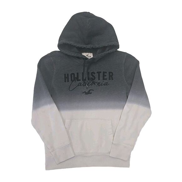 Hollister Men's Ombre Applique Logo Pullover Hoodie Sweatshirt Size Small Blue - Picture 1 of 10